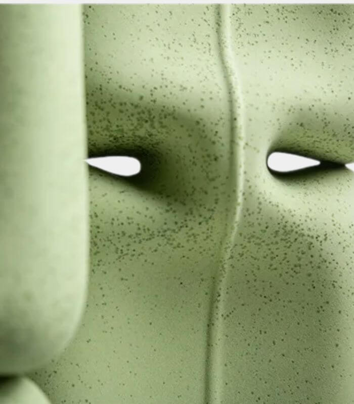 Ceramic Vase Kona with Irregular Design Green