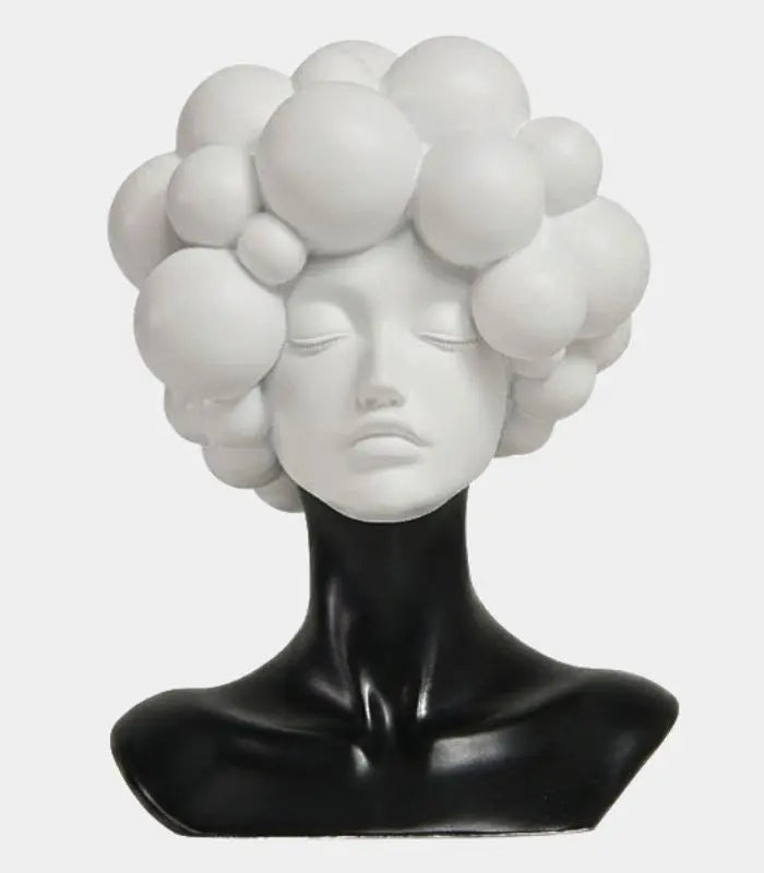 Odalys Decorative Bust Sculpture Black & White Resin 29 cm / 11.42 in
