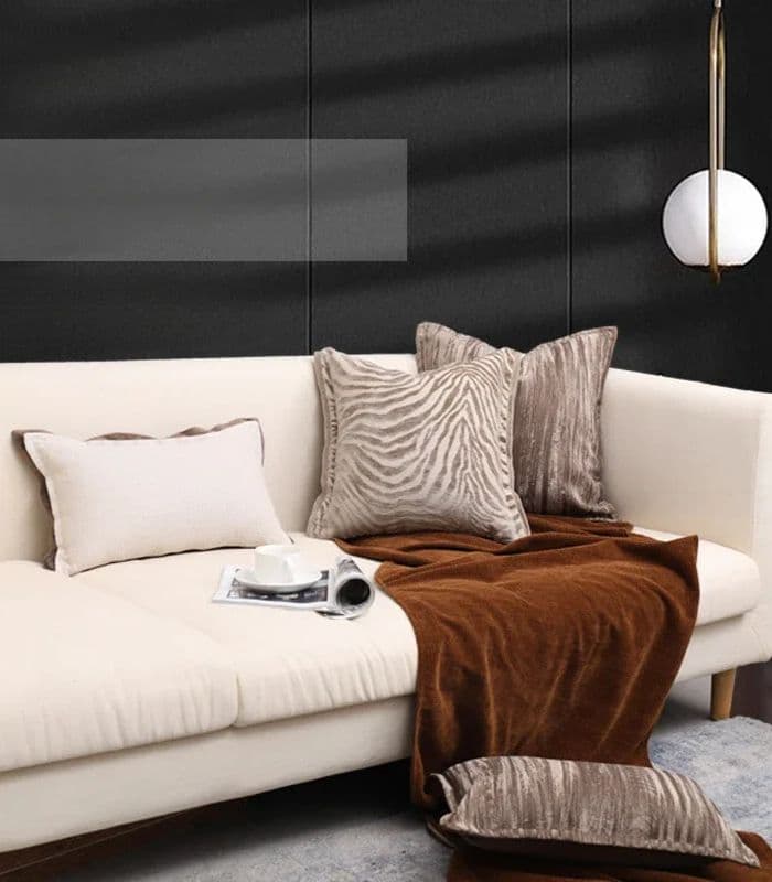 Savanna Zebra Jacquard Cushion Cover - Natural Beige Textured Accent 45 cm