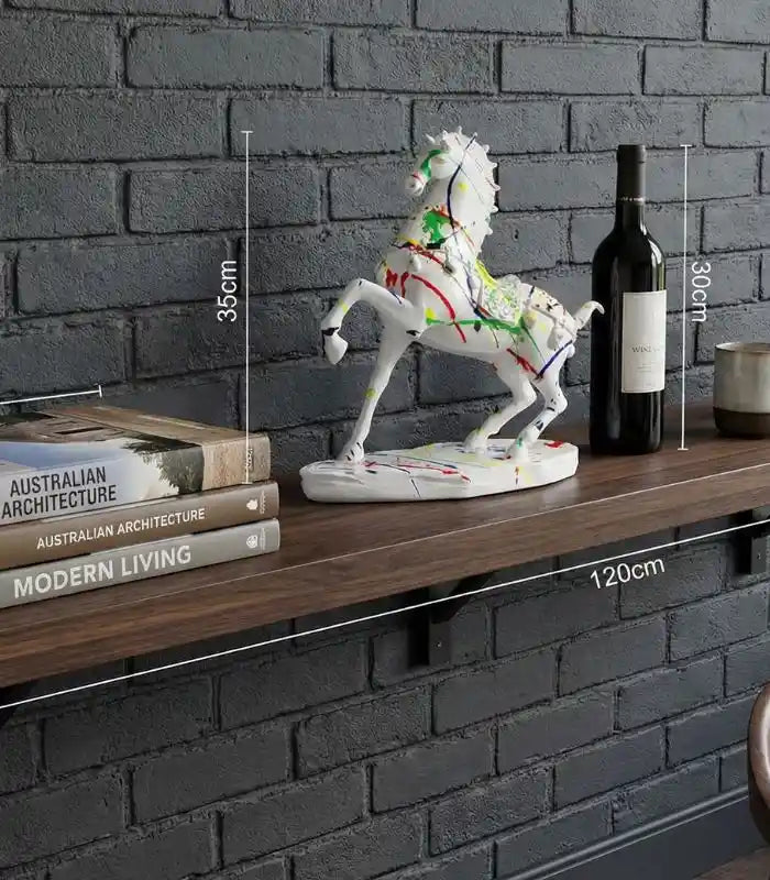 Decorative Resin Sculpture Horse White Large 35cm