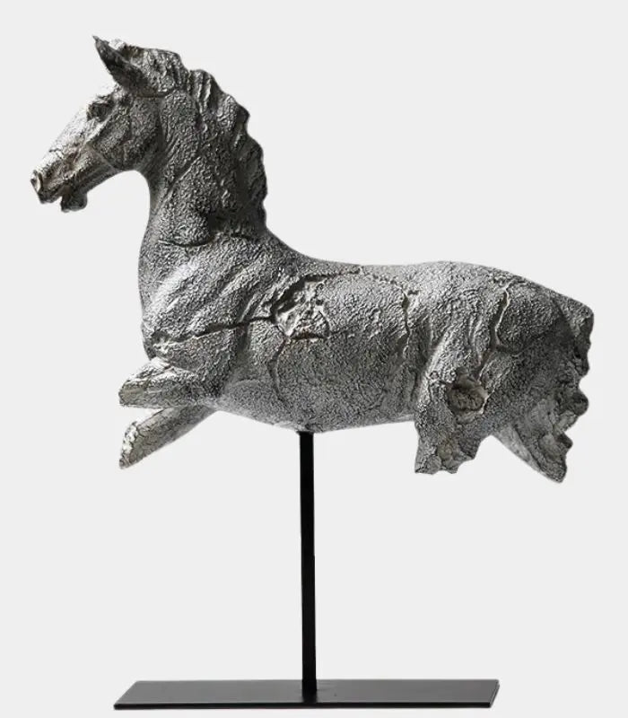 Antiquity Horse Sculpture – Museum-Inspired Resin Art Object Large 38 cm