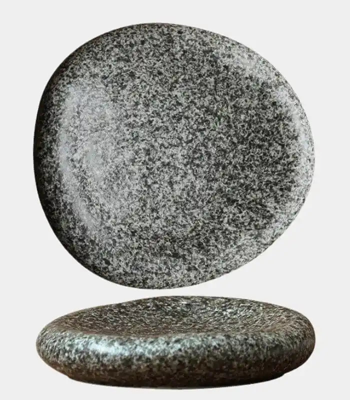 Stone-Effect Ceramic Plates – Handcrafted Speckled Design Collection