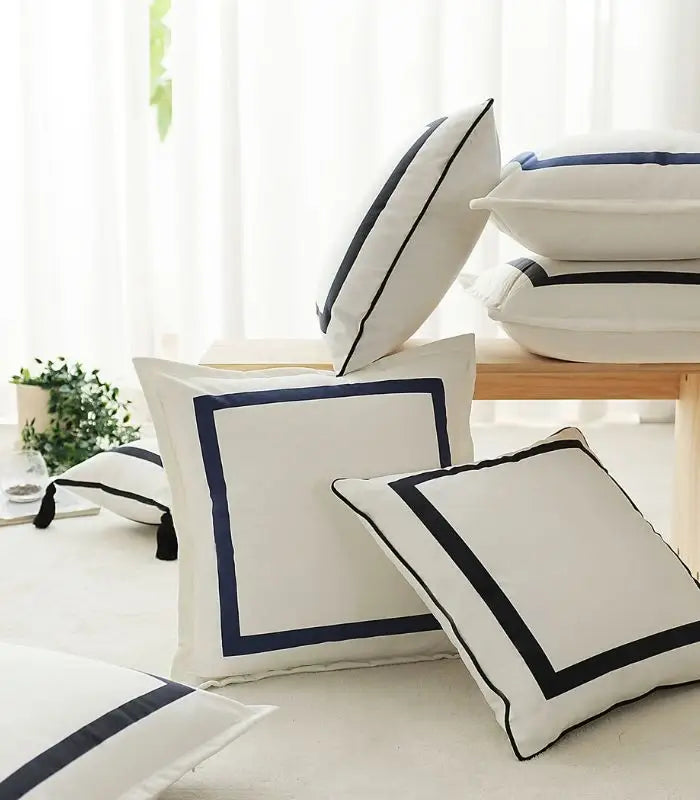 Set of 2 Pcs Elegant Square Velvet Cushion Covers 45x45 cm