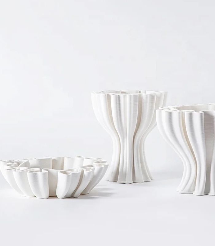 Large Ceramic Decorative Twist Bowl Centerpiece Bowl - Modern Design, 30 cm