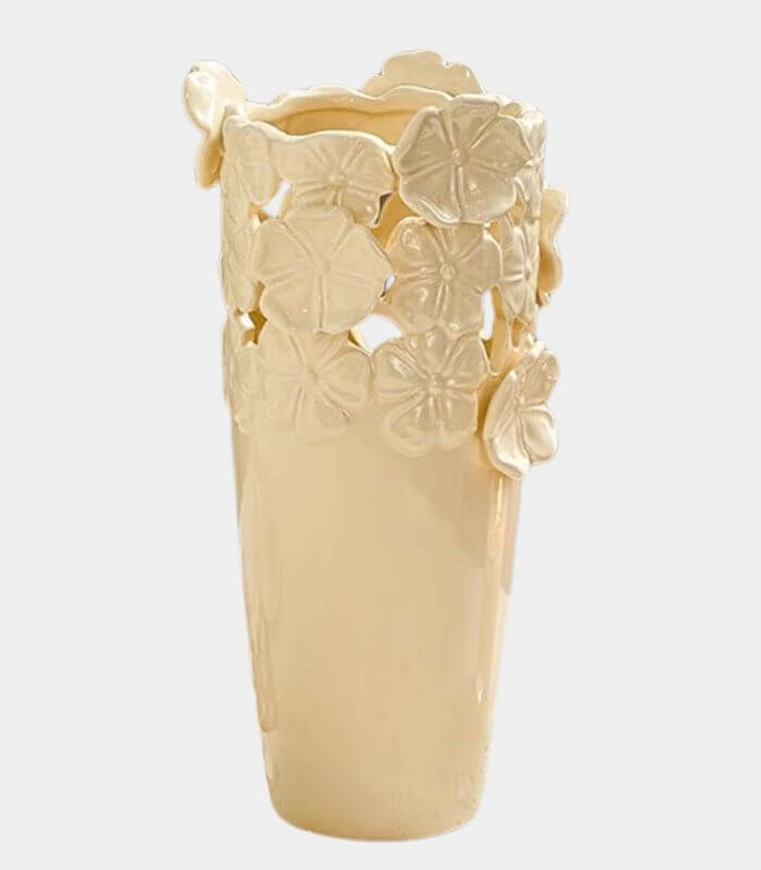 Floral Ceramic Vase | Butterfly Blossom Collection