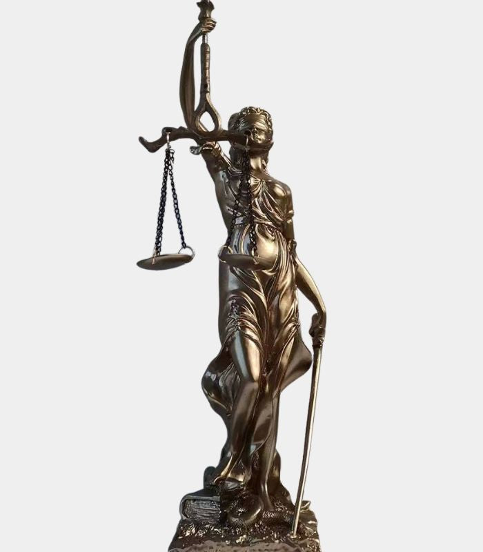 Vintage Style Justice Decorative Statue - Handcrafted Resin Sculpture (30.5 cm / 12 inches)
