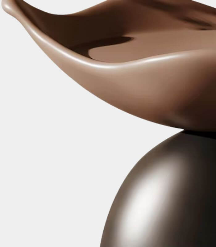 Modern Resin Decorative Fruit Bowl - Elegant Home Decor Centerpiece 27.5 cm