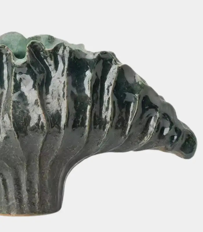 Seascape Ceramic Vase – Sculptural Shell Design