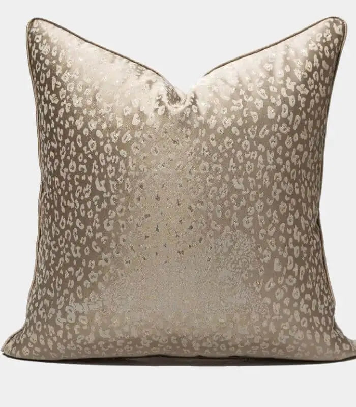 Champagne Leopard Decorative Throw Pillow Cover