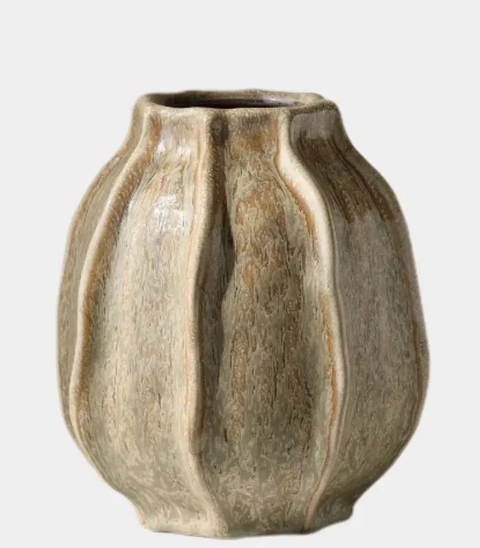 Driftwood Ceramic Vase Collection – Artisan Wood-Effect Design