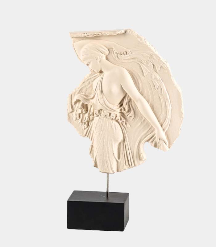 Elysian Grace Sculpture – Classical Fragment on Display Stand (35 cm / 13.8 in)