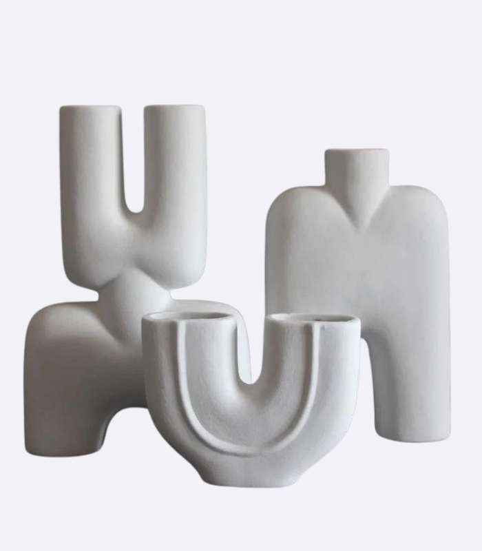 Villa White Ceramic Vase