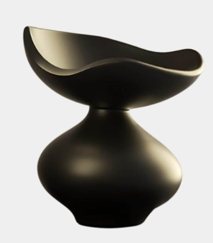 AETHER Modern Sculptural Bowl | Minimalist Wave Design Display Bowl 25 cm