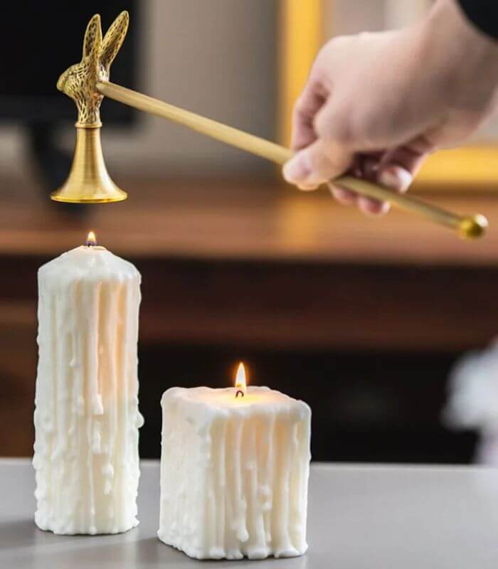 Candle Snuffer – Elegant Tabletop Accent Candle Extinguisher Brass 30 cm (11.8 in)