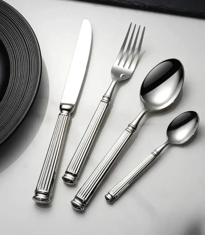 16-Piece Stainless Steel Cutlery Set – Silver, Serves 4 | Last Aristocrat
