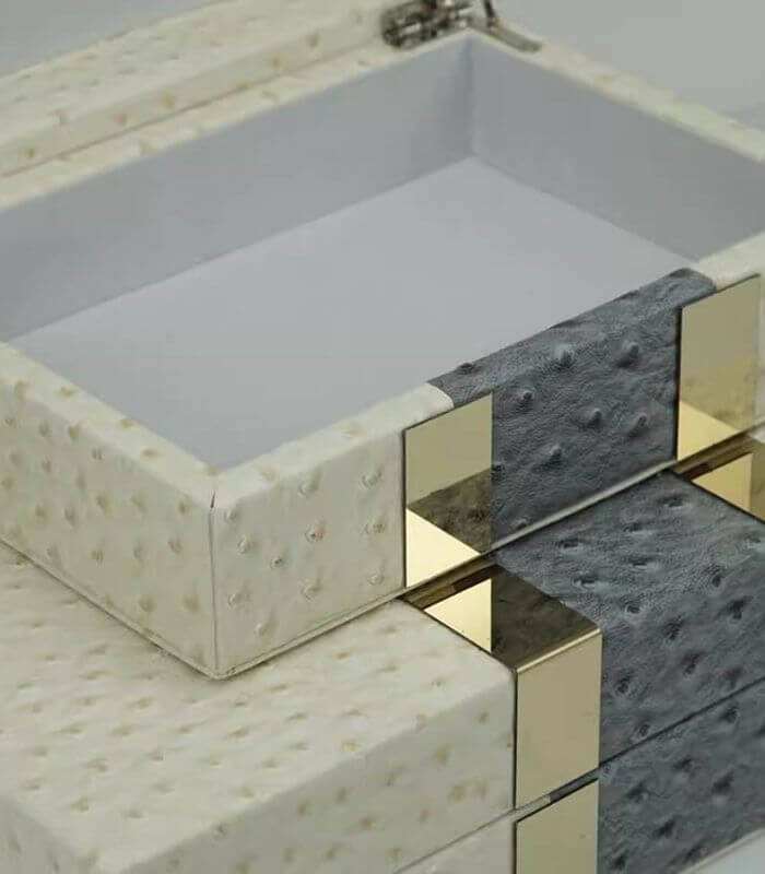 Ophelia Leather Jewelry Box Set | Rectangular Design | Sold as a Set