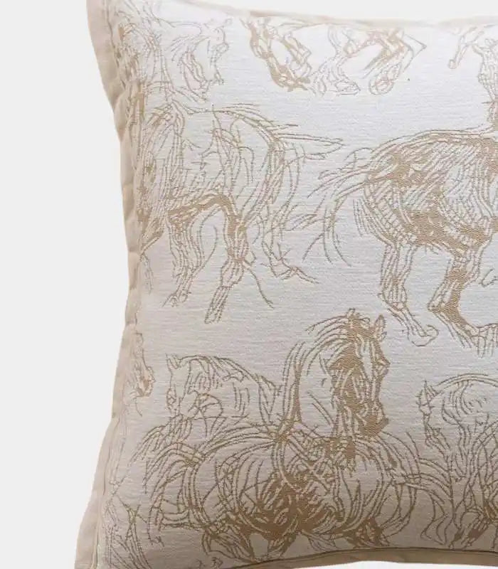 Equestrian Sketches – Toile Cushion Cover 45 x 45 cm (18x18in)