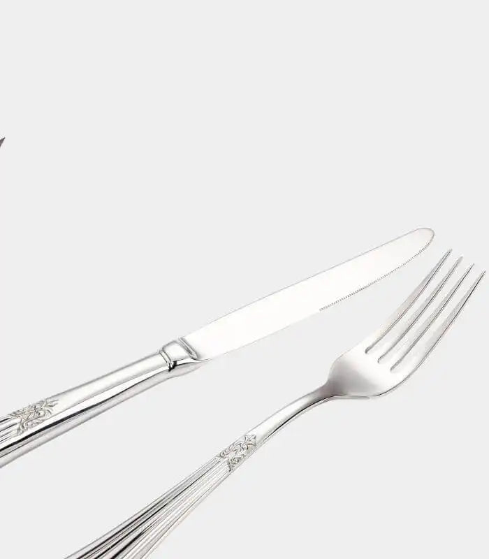 24 Pcs Set Raffaello Flatware Cutlery Set Silver