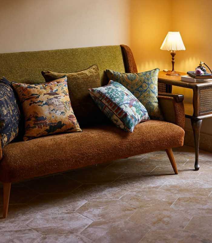 Decorative Cushion Cover Asian-Inspired Chenille Print