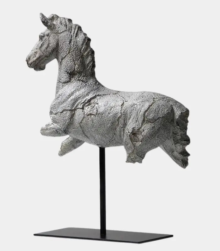 Antiquity Horse Sculpture – Museum-Inspired Resin Art Object Large 38 cm