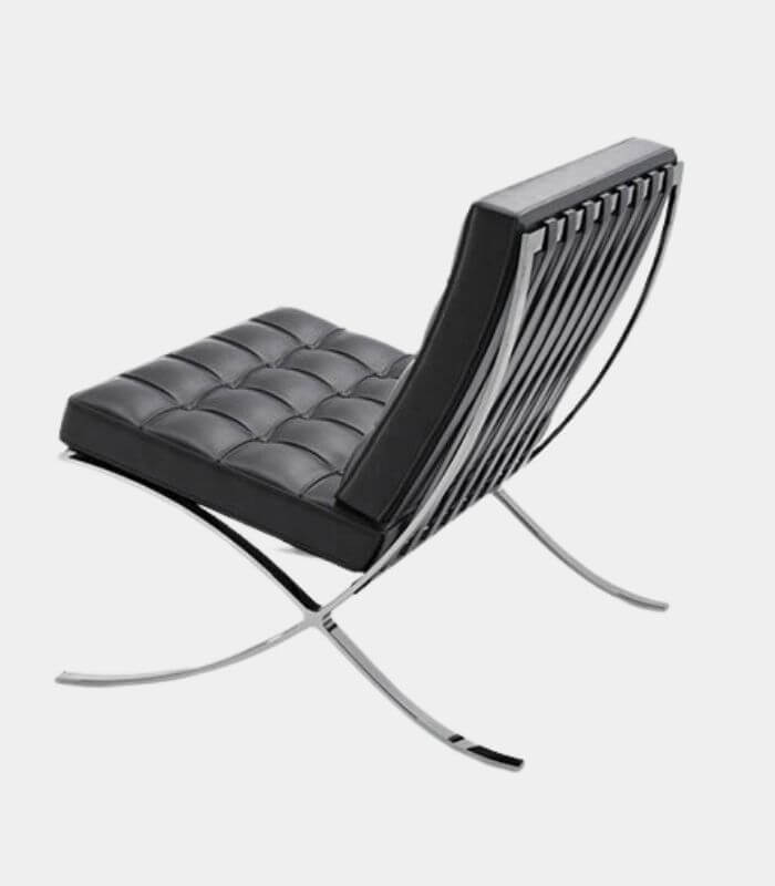Catalonia Luxe Modernist Chair – Handcrafted Leather and Stainless Steel Seating
