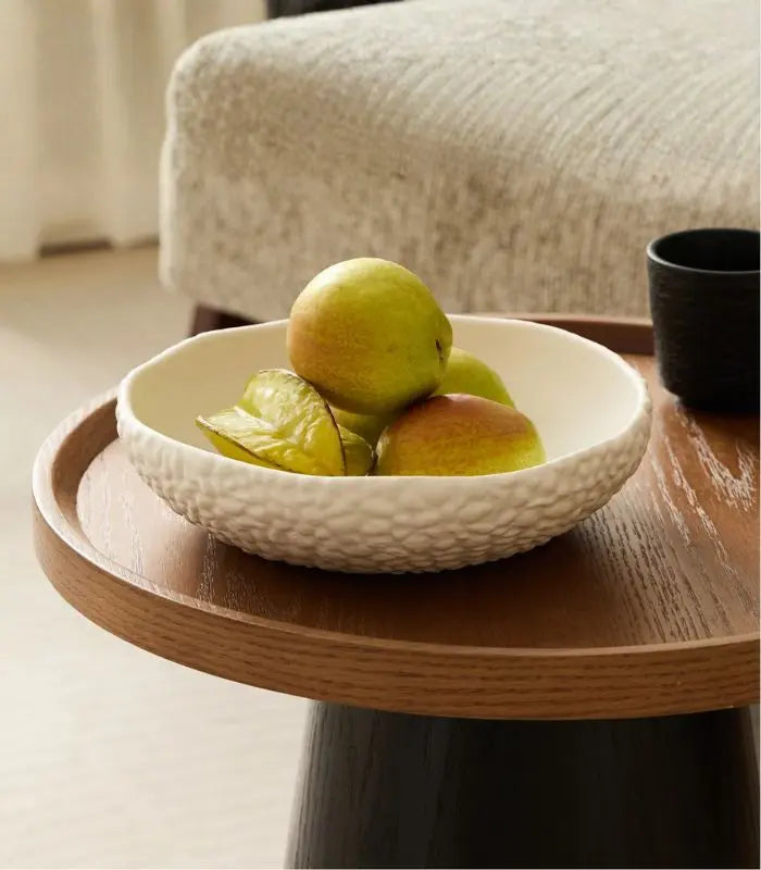 Celestina Ceramic Bowl – Hammered Texture Design 24 cm (9.45 in)