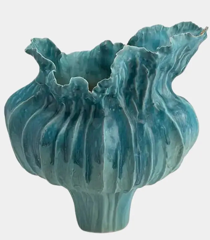 Oceana Ceramic Vase – Handcrafted Sculptural Design 34 cm (13.39 in)