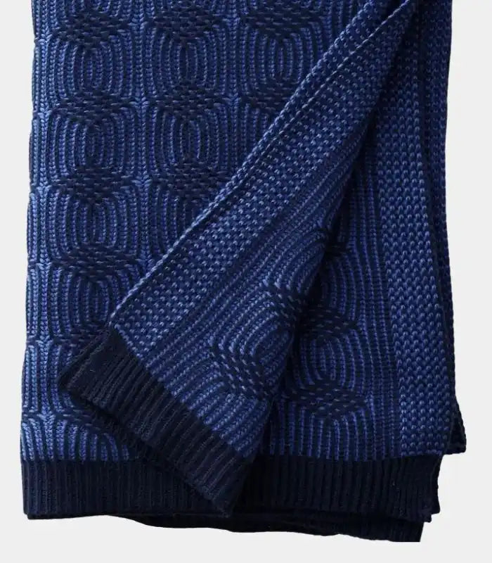 Geometric Knit Throw Blanket – Lightweight Acrylic 130x180 cm