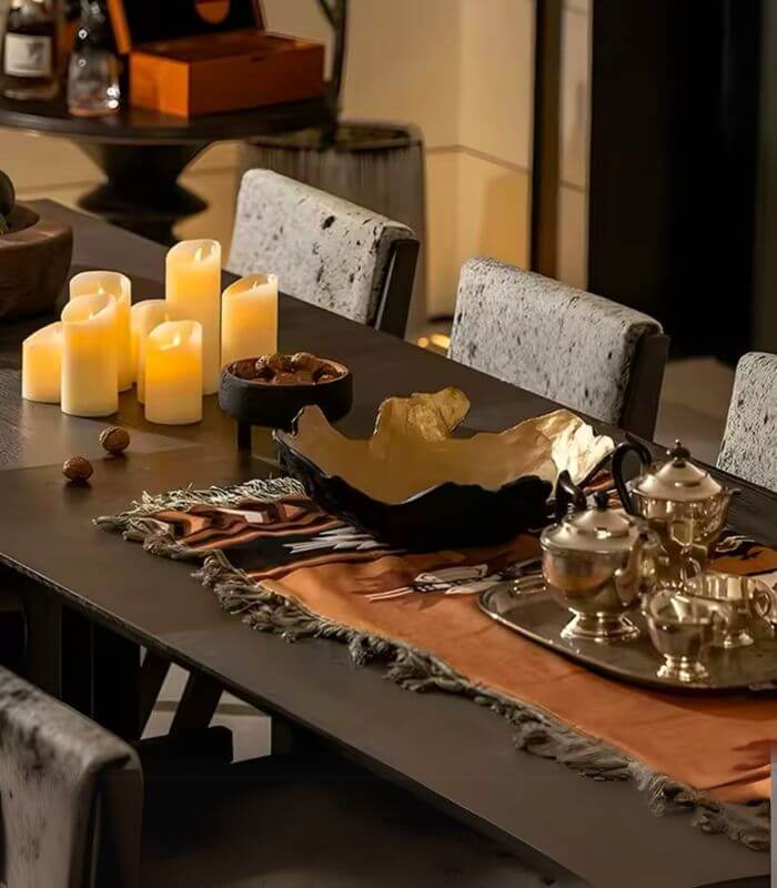 Sintra Large Decorative Bowl - Modern Black & Gold Resin Art Piece 40 cm