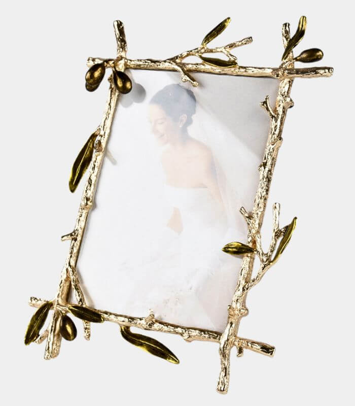 Golden Olive Branch Ornate Photo Frame Alloy