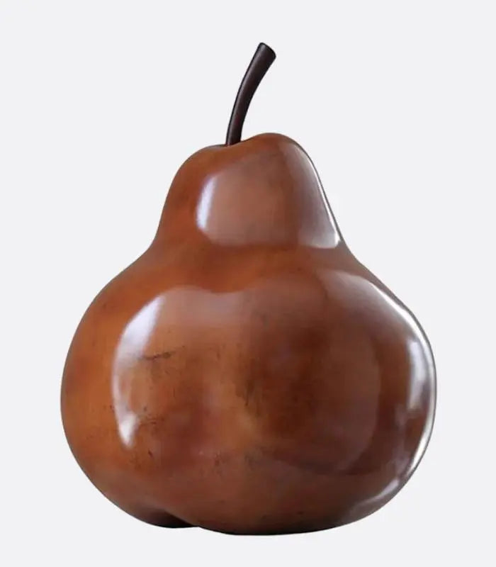 Brown Pear Decorative Sculpture Large