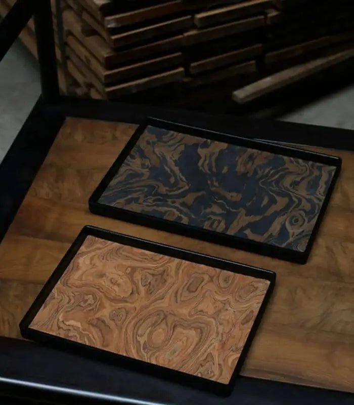 Marbled Wood Serving Tray – Contemporary Design