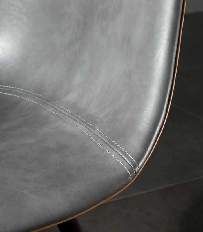 Modern Leather Dining Armchair 80cm