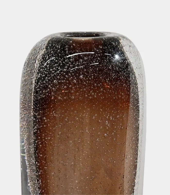 Isabeau Glass Vase – Bubble-Textured Ombré Design