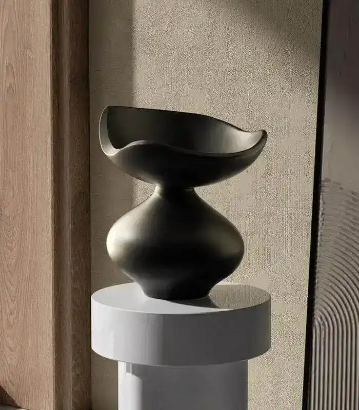 AETHER Modern Sculptural Bowl | Minimalist Wave Design Display Bowl 25 cm