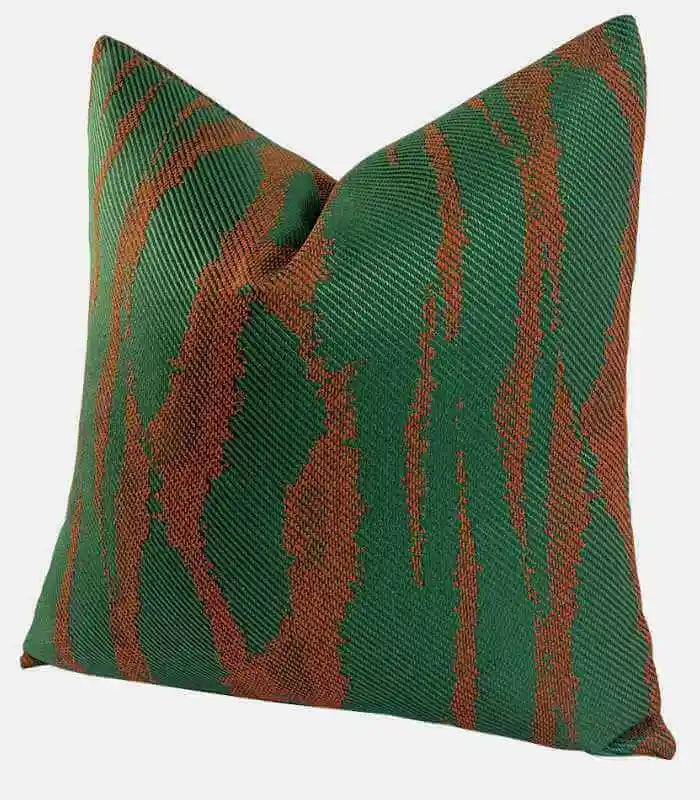 Enchanted Forest Accent Pillow Woven Cushion Cover 45x45 cm Green & Brown