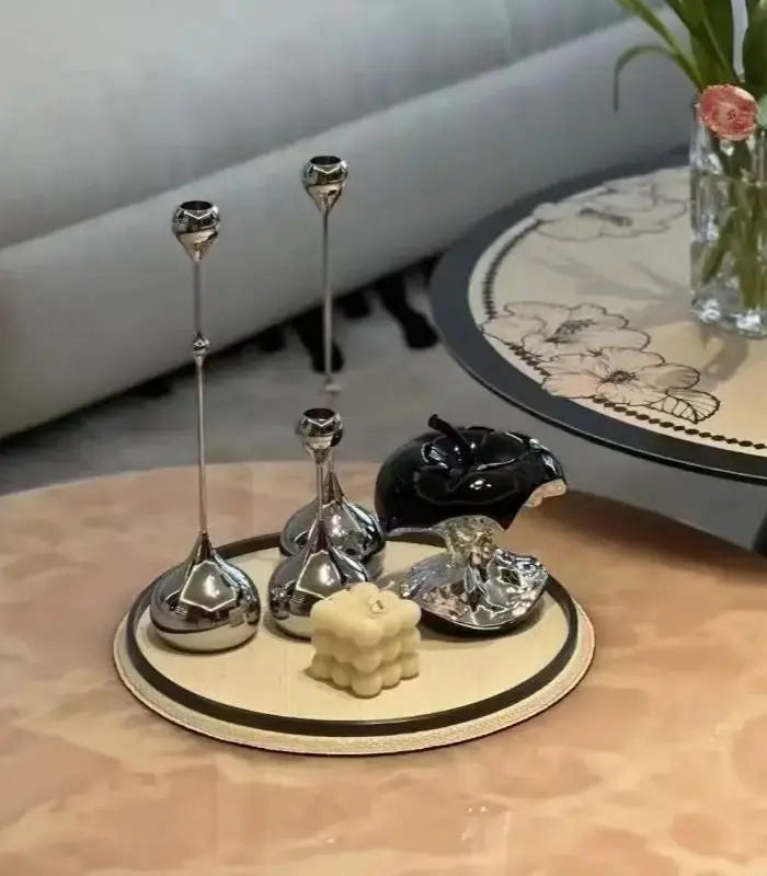 Midnight Core Apple Sculpture Ceramic Abstract Sculptural Vessel – Contemporary Art Object Collection