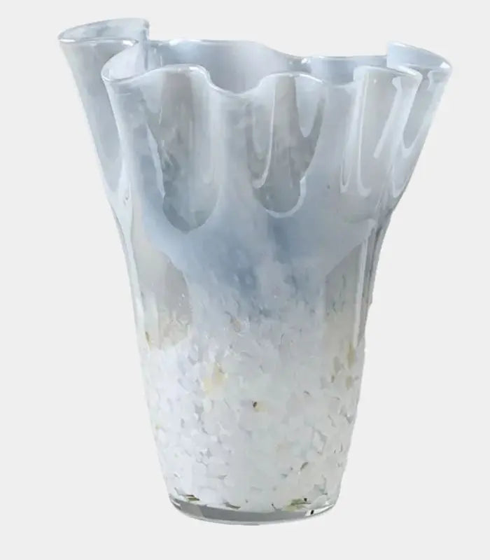 Ethereal Glass Vase – Organic Sculptural Design Blue