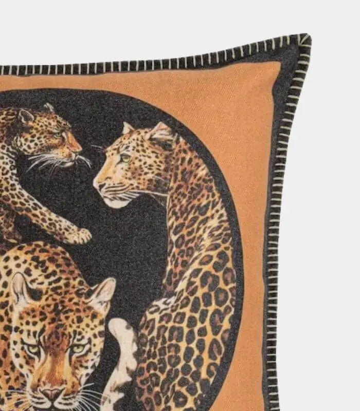 Leopard Print Cushion – Statement Wildlife Design 45 x 45 cm (18 in)