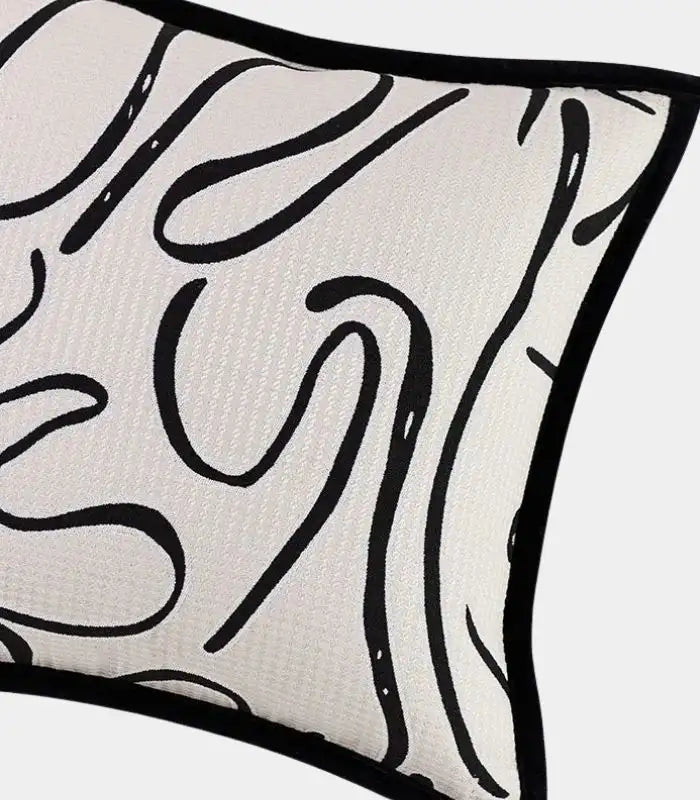 Kaia Abstract Line Cushion Cover – Contemporary Jacquard Design