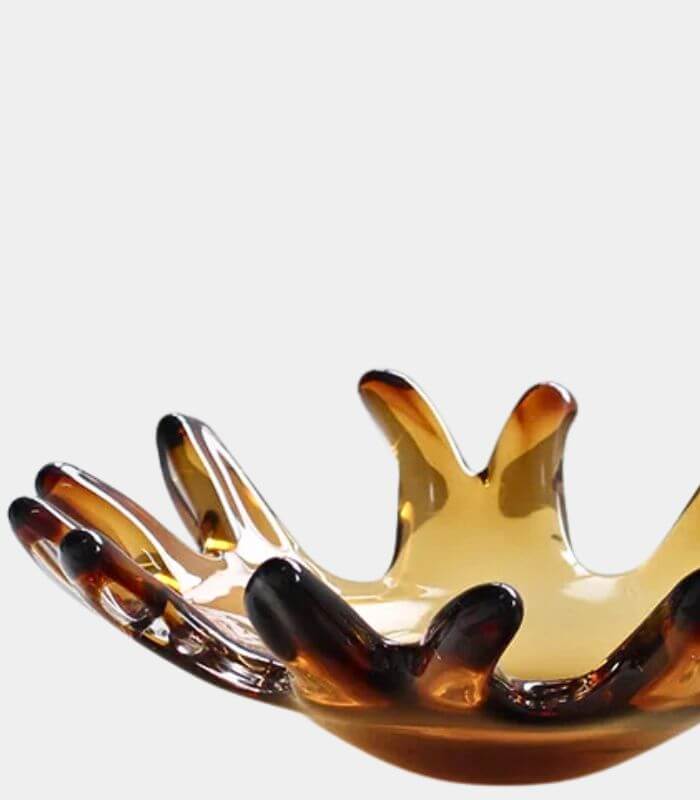 Valentina Handcrafted Glass Sculptural Bowl – Elegant Fruit & Decorative Bowl 30.5 cm 12 in