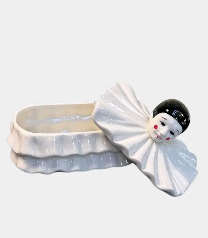 Pierrot Porcelain Trinket Box – Vintage Theatrical Design
