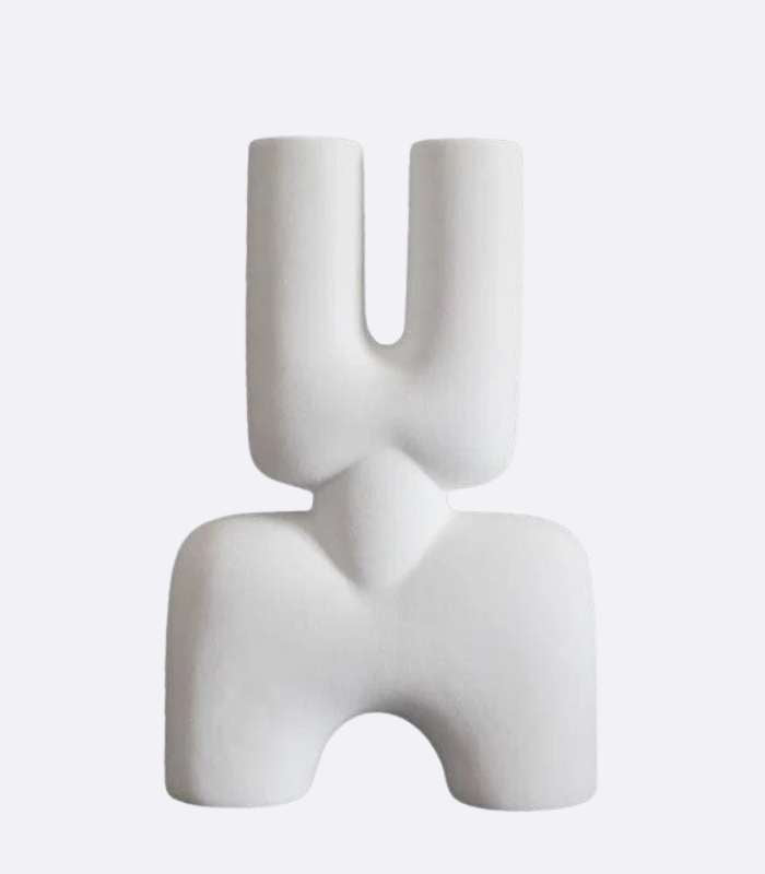 Villa White Ceramic Vase