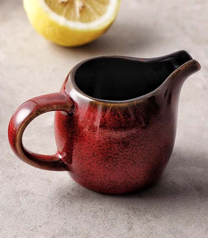Handcrafted Ceramic Gravy Boat Pitcher - 80ml, Multiple Colors