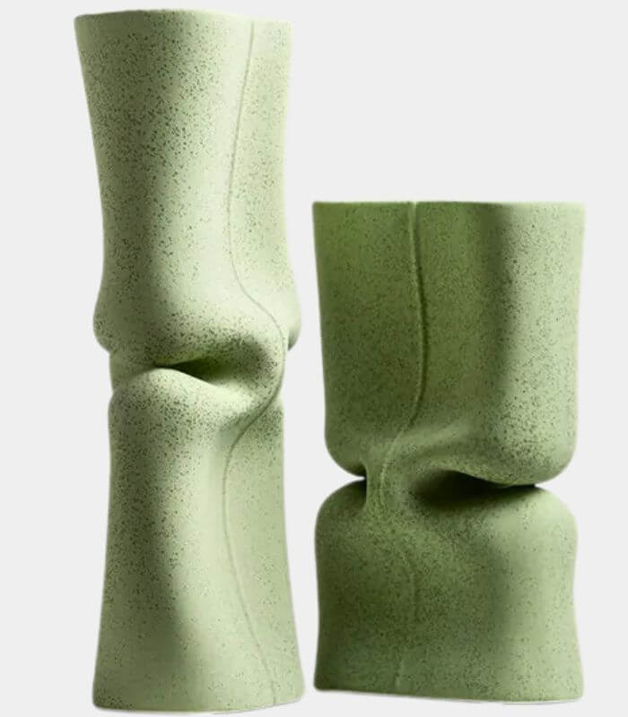 Ceramic Vase Kona with Irregular Design Green