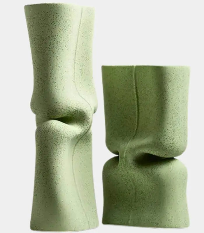 Ceramic Vase Kona with Irregular Design Green