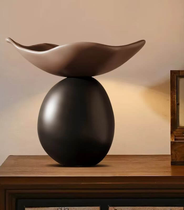 Modern Resin Decorative Fruit Bowl - Elegant Home Decor Centerpiece 27.5 cm