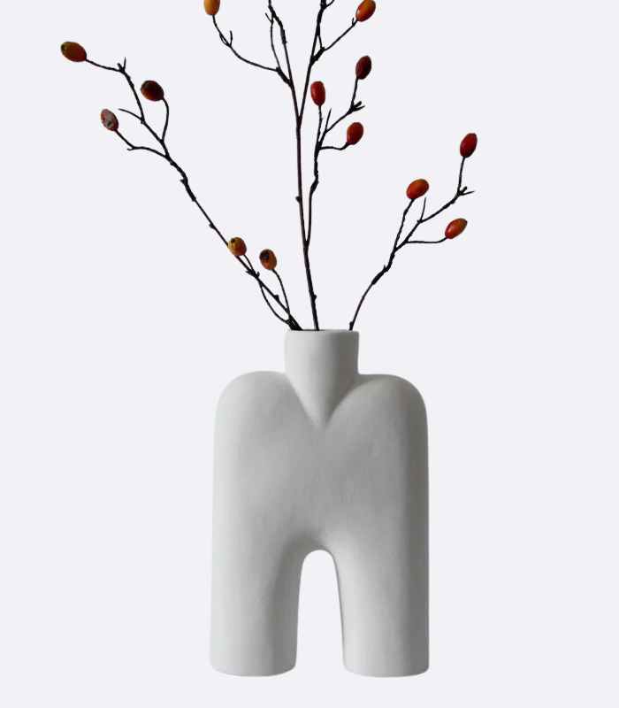 Villa White Ceramic Vase