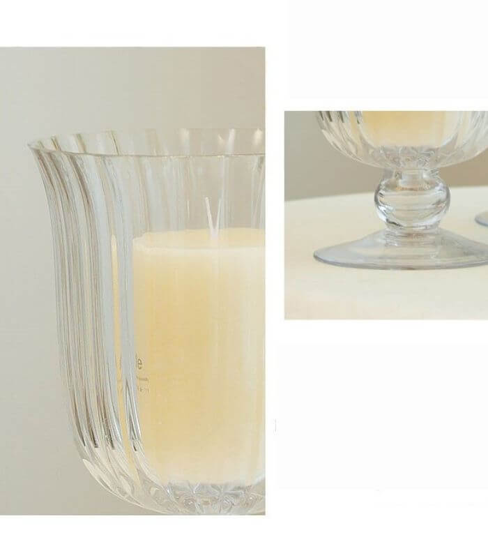 Table Top Vase Crystal Glass Hurricane Candle Holder Lead Free