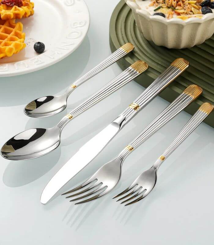 20 Pcs Cutlery Set Meridian Ridge – 304 Stainless Steel Set for 4 People